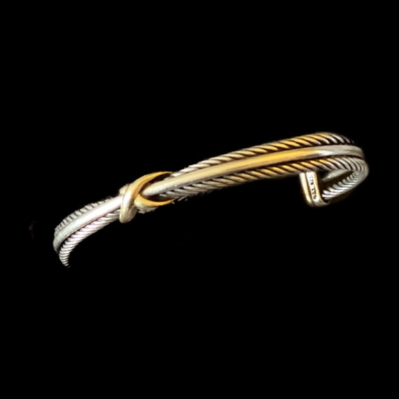 David Yurman | Two Tone Crossover Bracelet - Picture 3 of 6